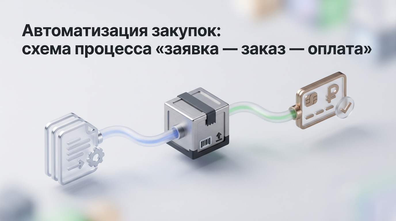 Автоматизация закупок: схема процесса «заявка — заказ — оплата»