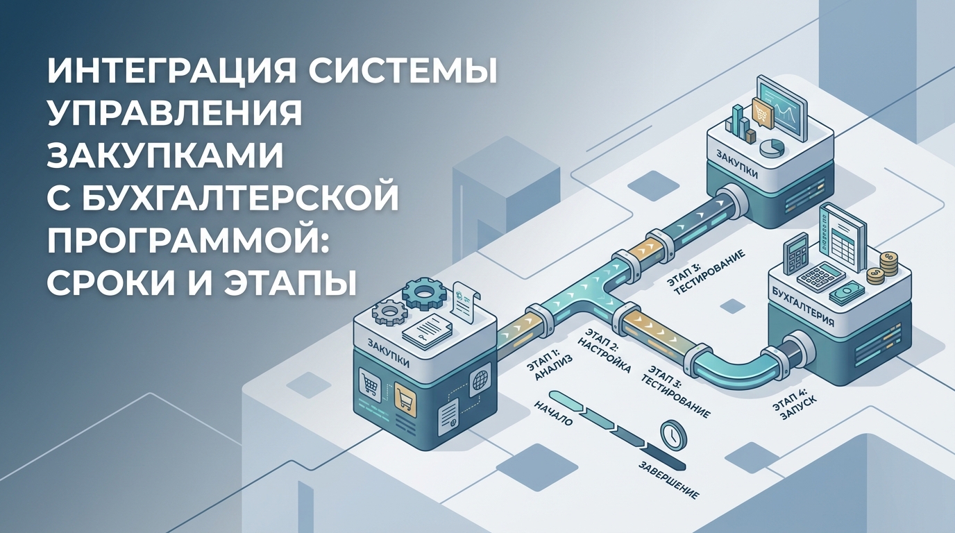Интеграция системы управления закупками с учетной программой: сроки и этапы