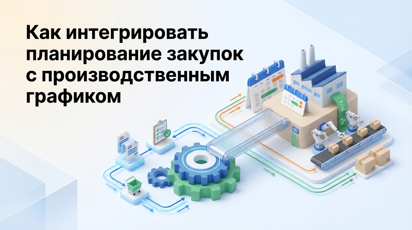 Интеграция закупок и производства: как создать единый план-график и сократить издержки на 30%