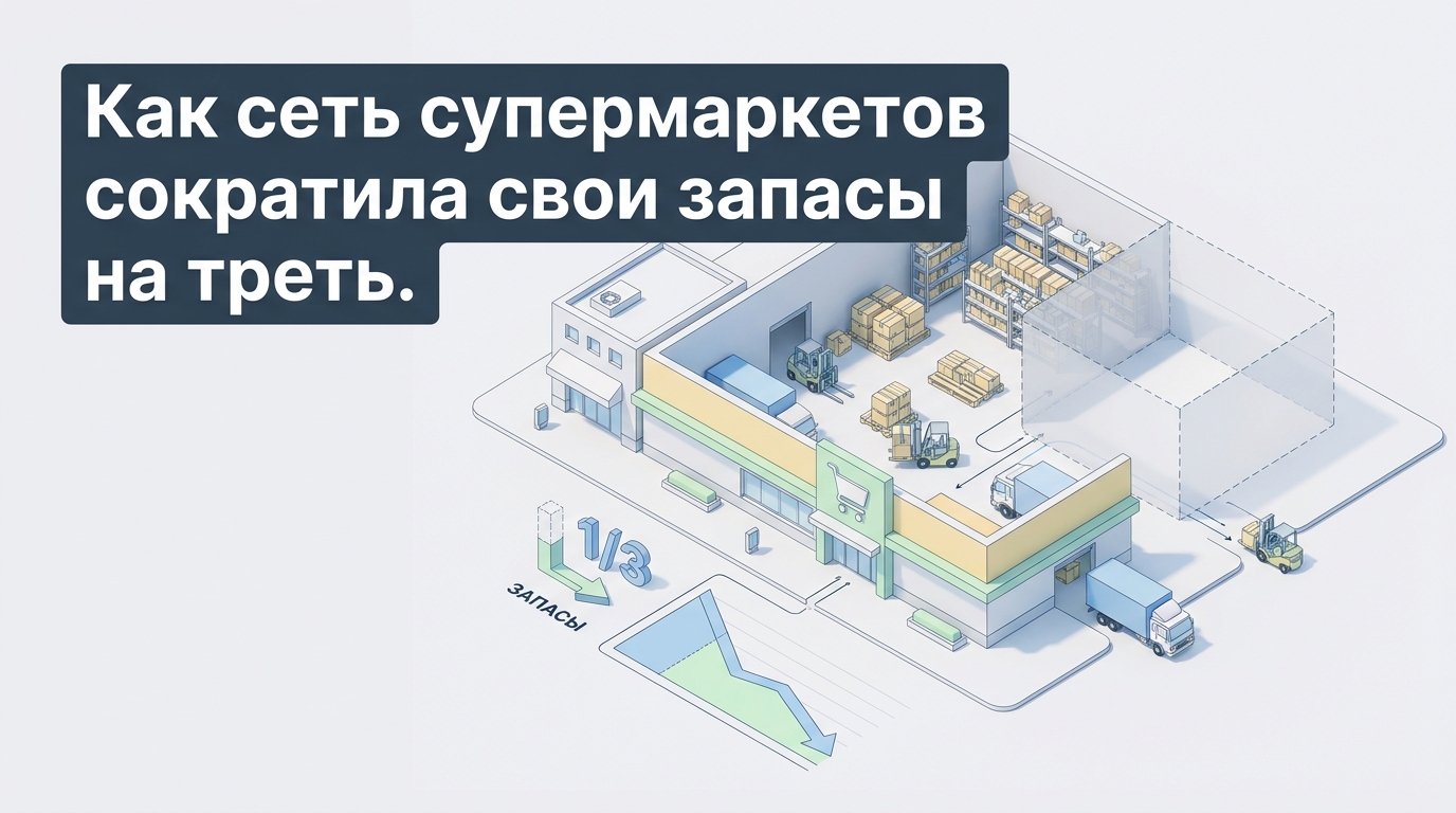 Как сеть супермаркетов сократила складские остатки на треть: управление запасами