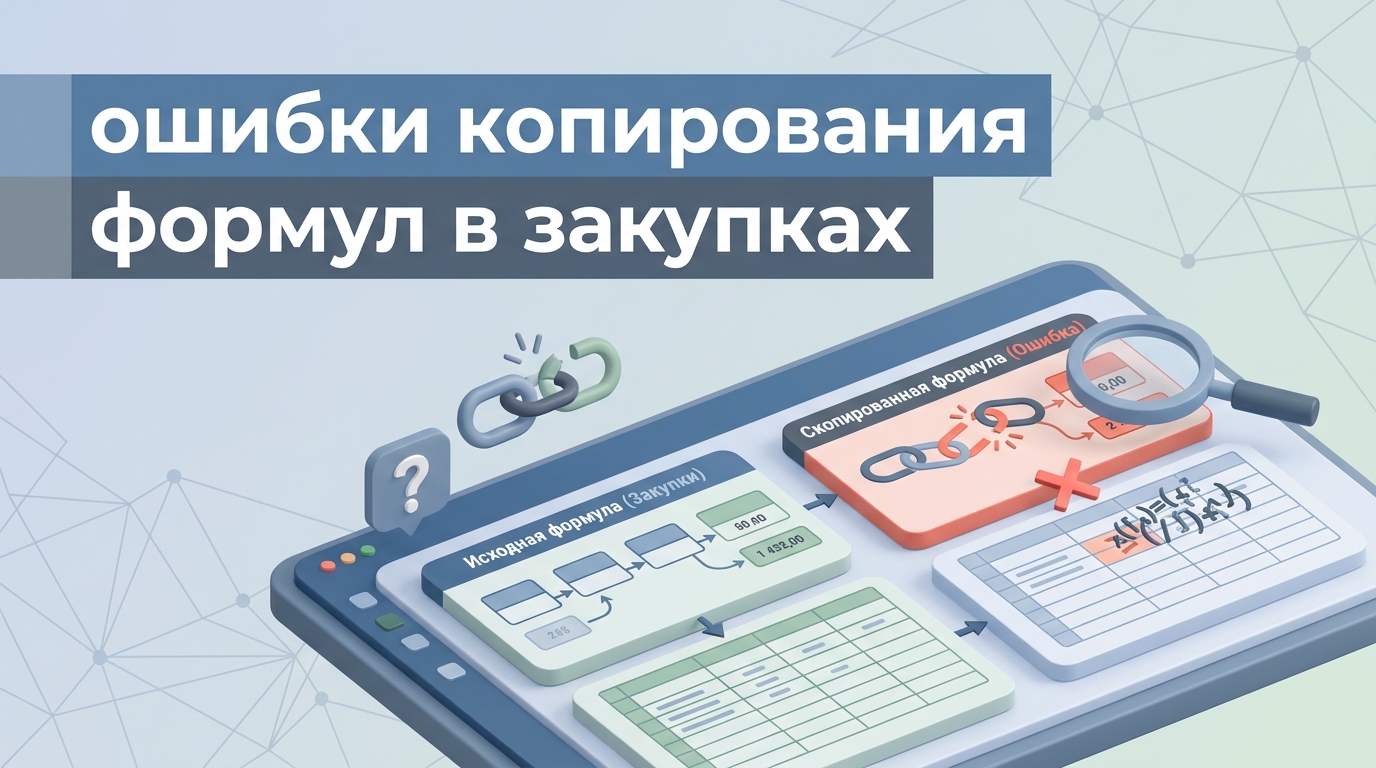 Ошибки копирования формул в закупках: как исключить риски