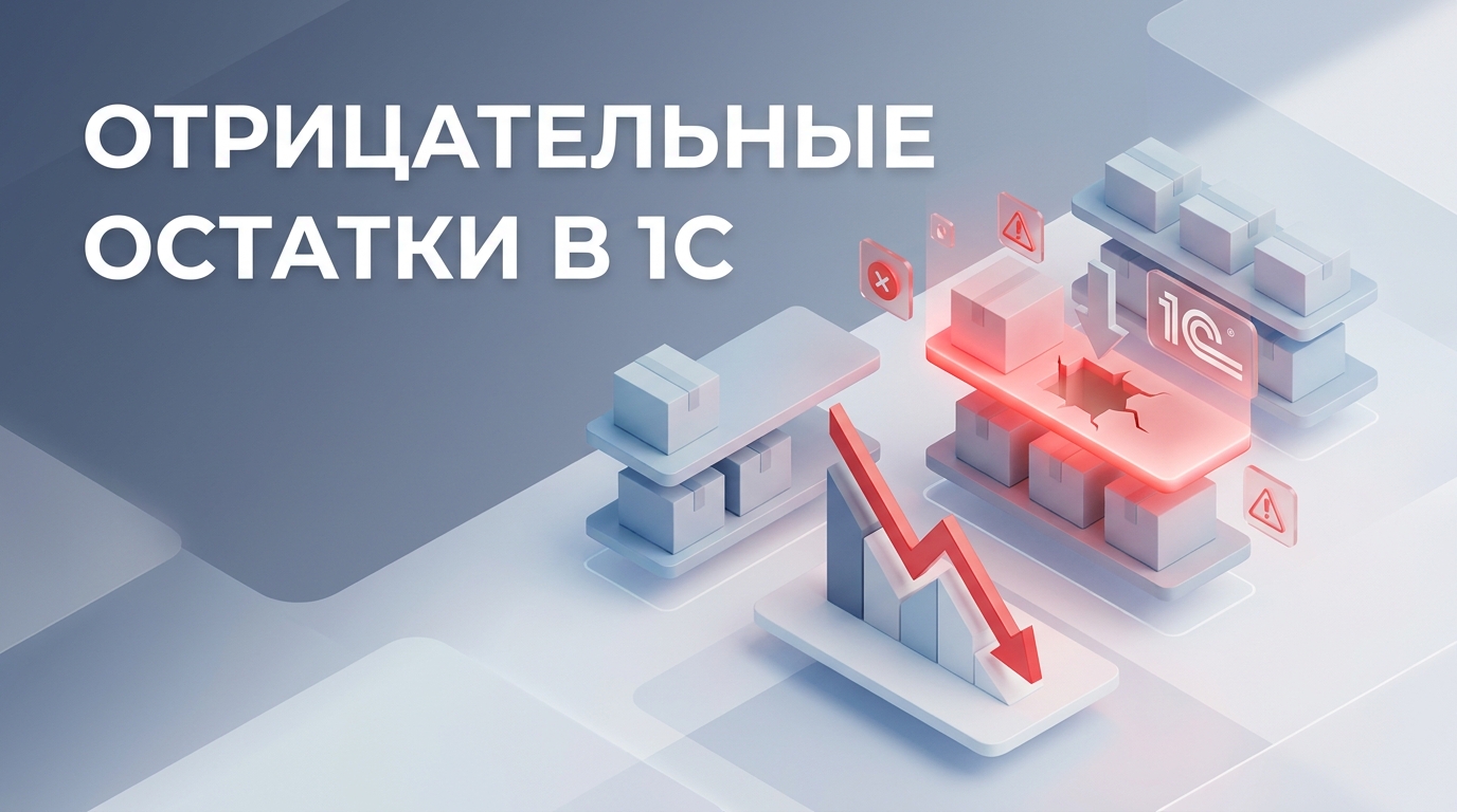 Отрицательные остатки в 1С: причины, контроль и способы исправления
