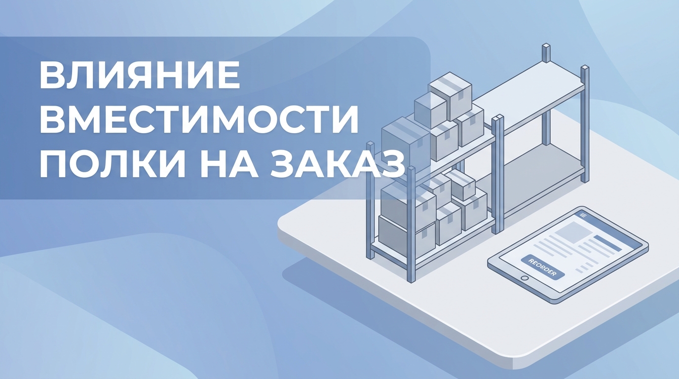 Влияние вместимости полки на заказ: как габариты витрины управляют закупками